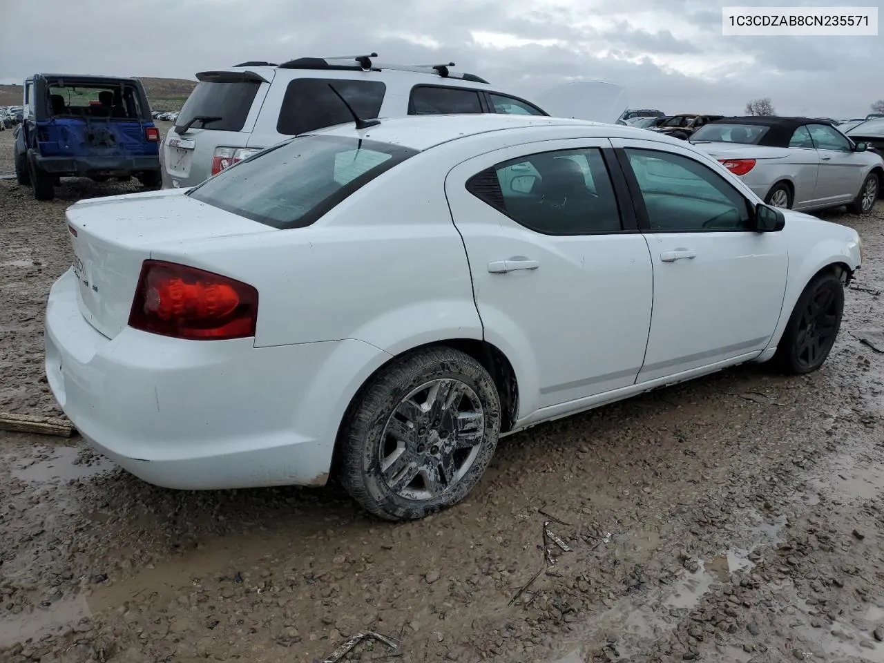 2012 Dodge Avenger Se VIN: 1C3CDZAB8CN235571 Lot: 67160124