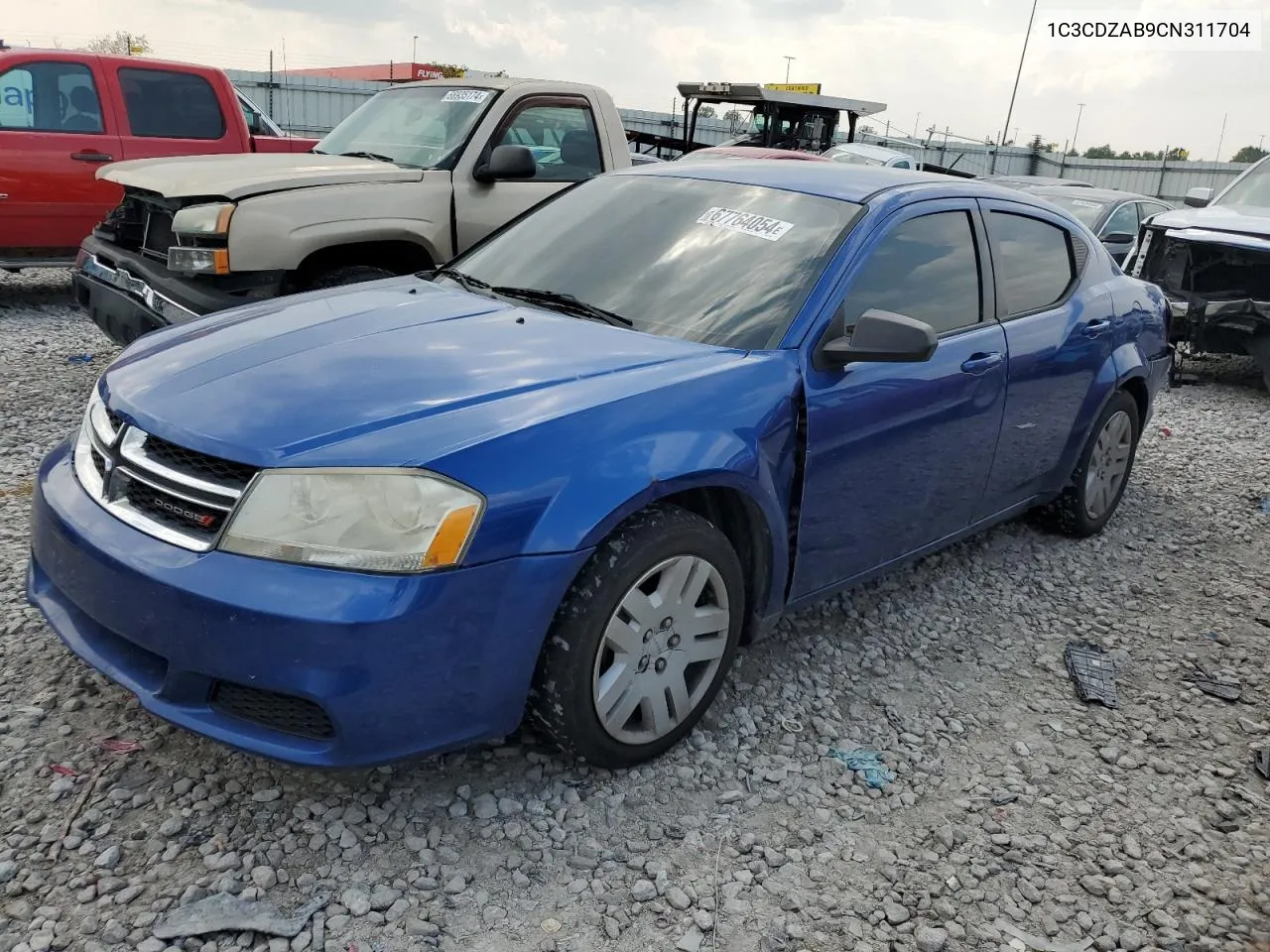 2012 Dodge Avenger Se VIN: 1C3CDZAB9CN311704 Lot: 67764054