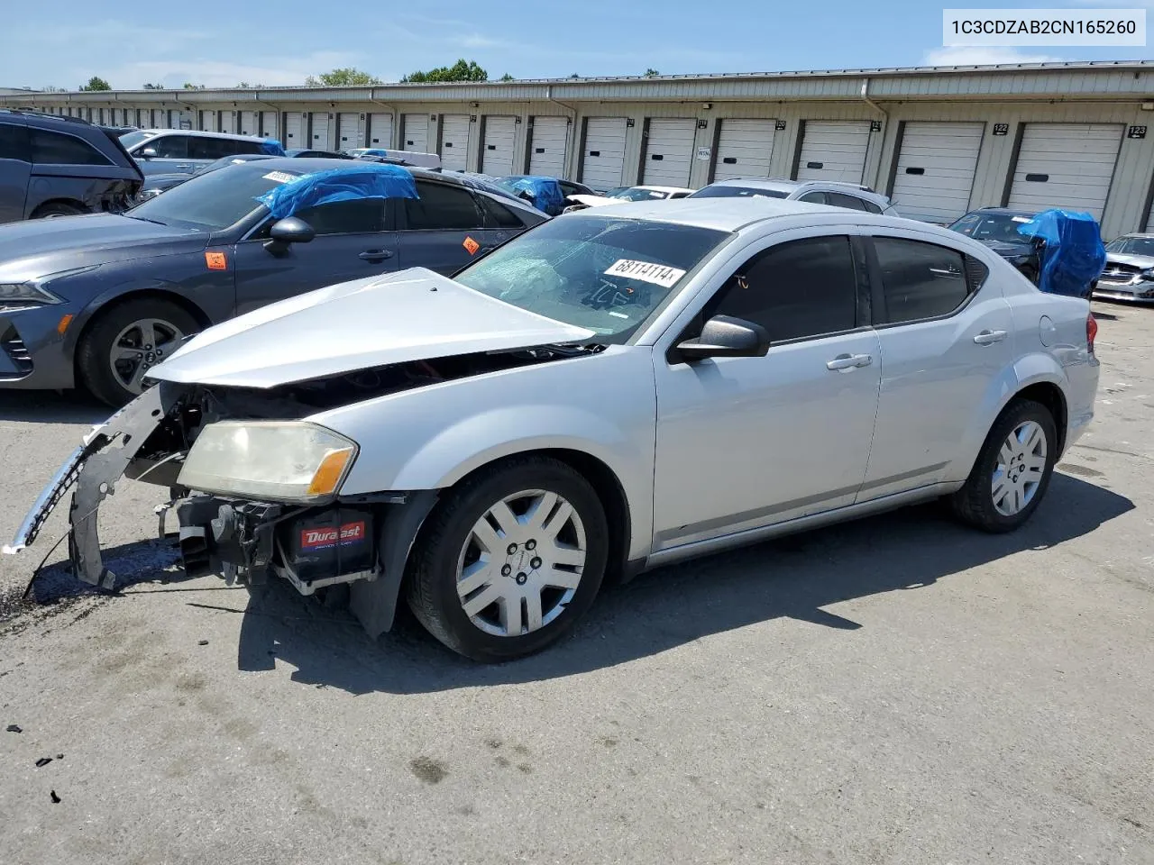 2012 Dodge Avenger Se VIN: 1C3CDZAB2CN165260 Lot: 68114114