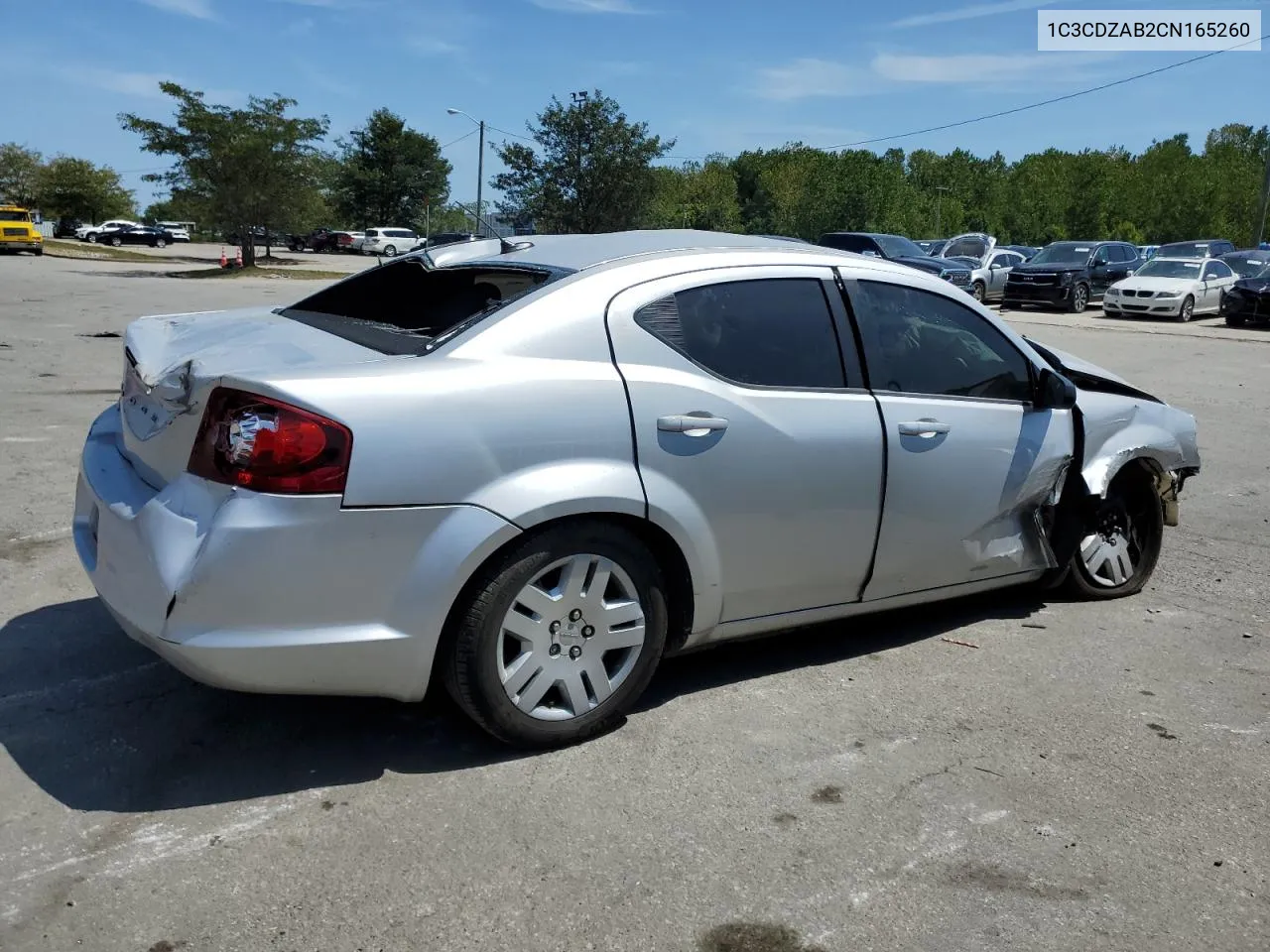 2012 Dodge Avenger Se VIN: 1C3CDZAB2CN165260 Lot: 68114114