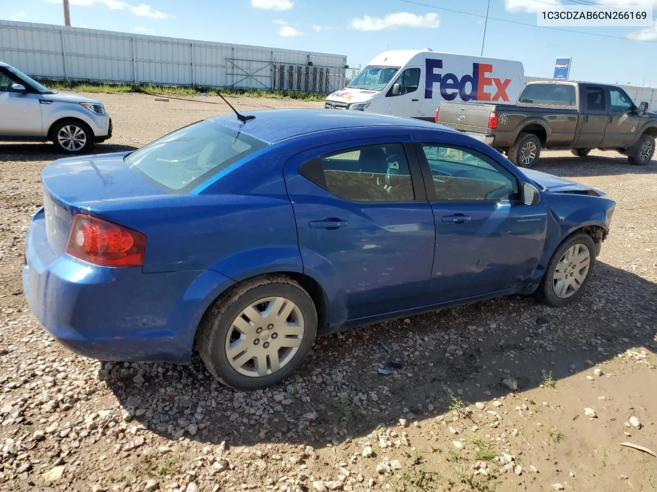 2012 Dodge Avenger Se VIN: 1C3CDZAB6CN266169 Lot: 68231334