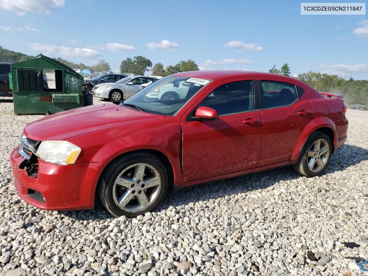 2012 Dodge Avenger Sxt VIN: 1C3CDZEG5CN211847 Lot: 69995944