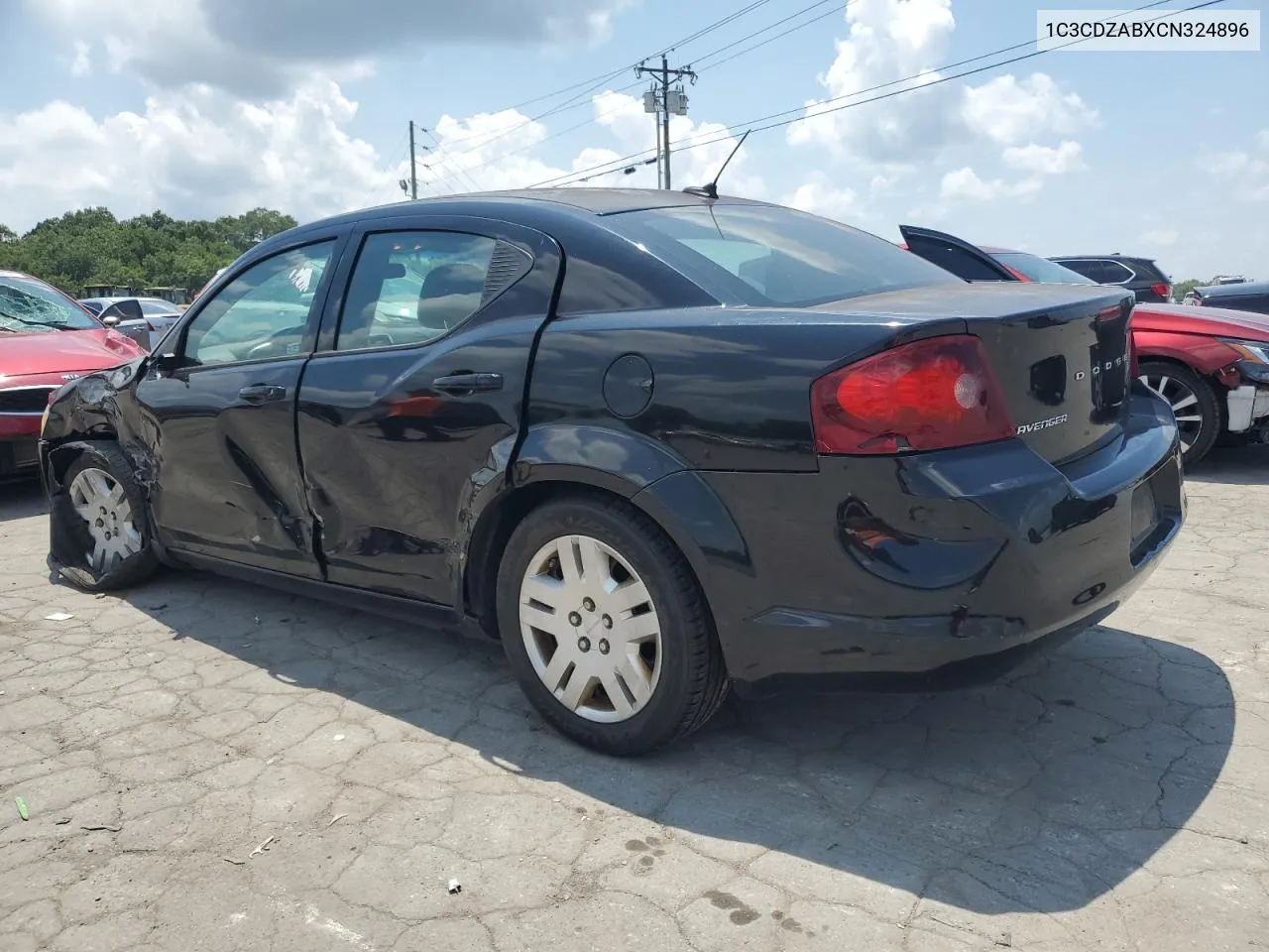 2012 Dodge Avenger Se VIN: 1C3CDZABXCN324896 Lot: 70002274