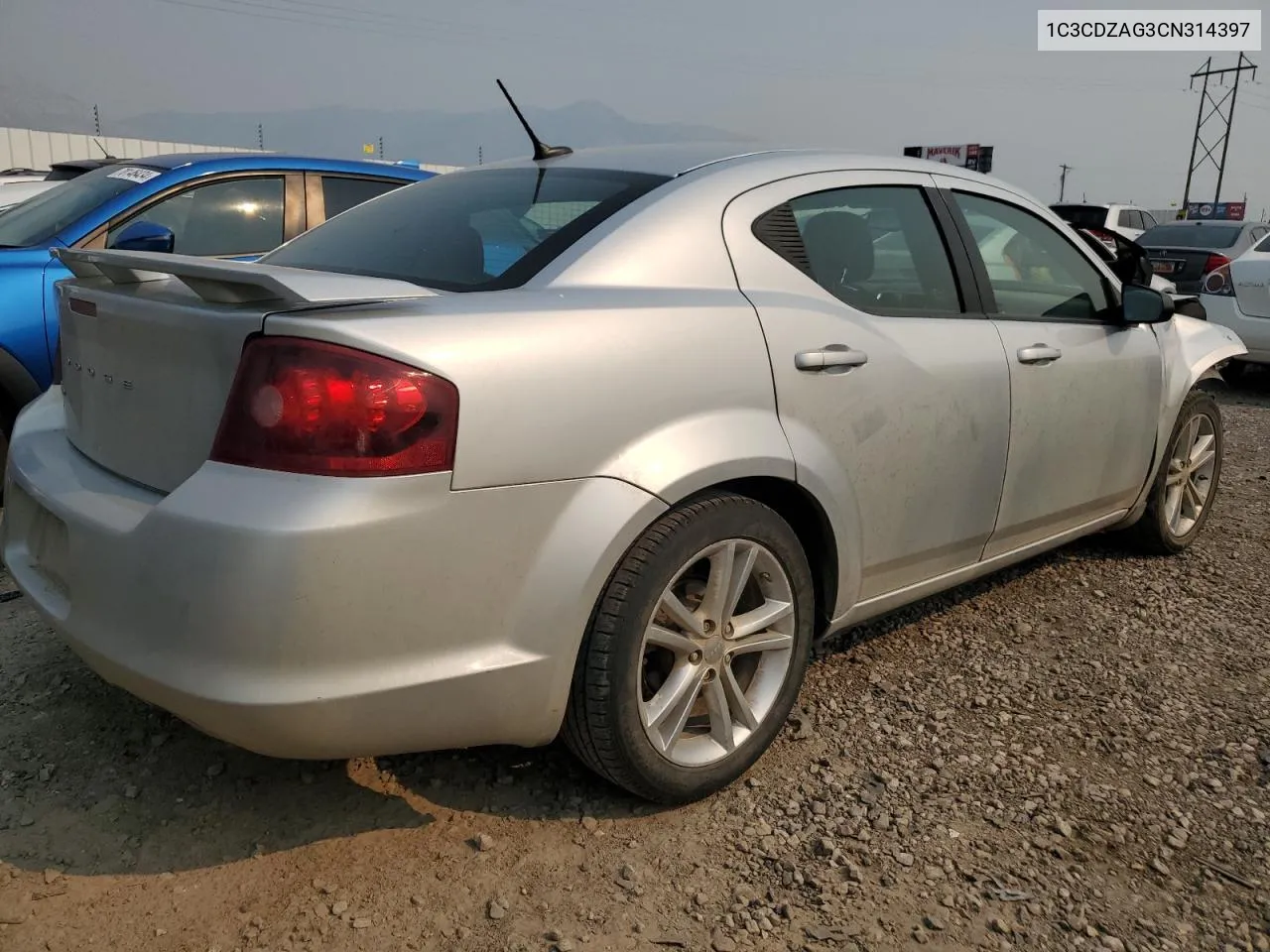 2012 Dodge Avenger Se VIN: 1C3CDZAG3CN314397 Lot: 70121584