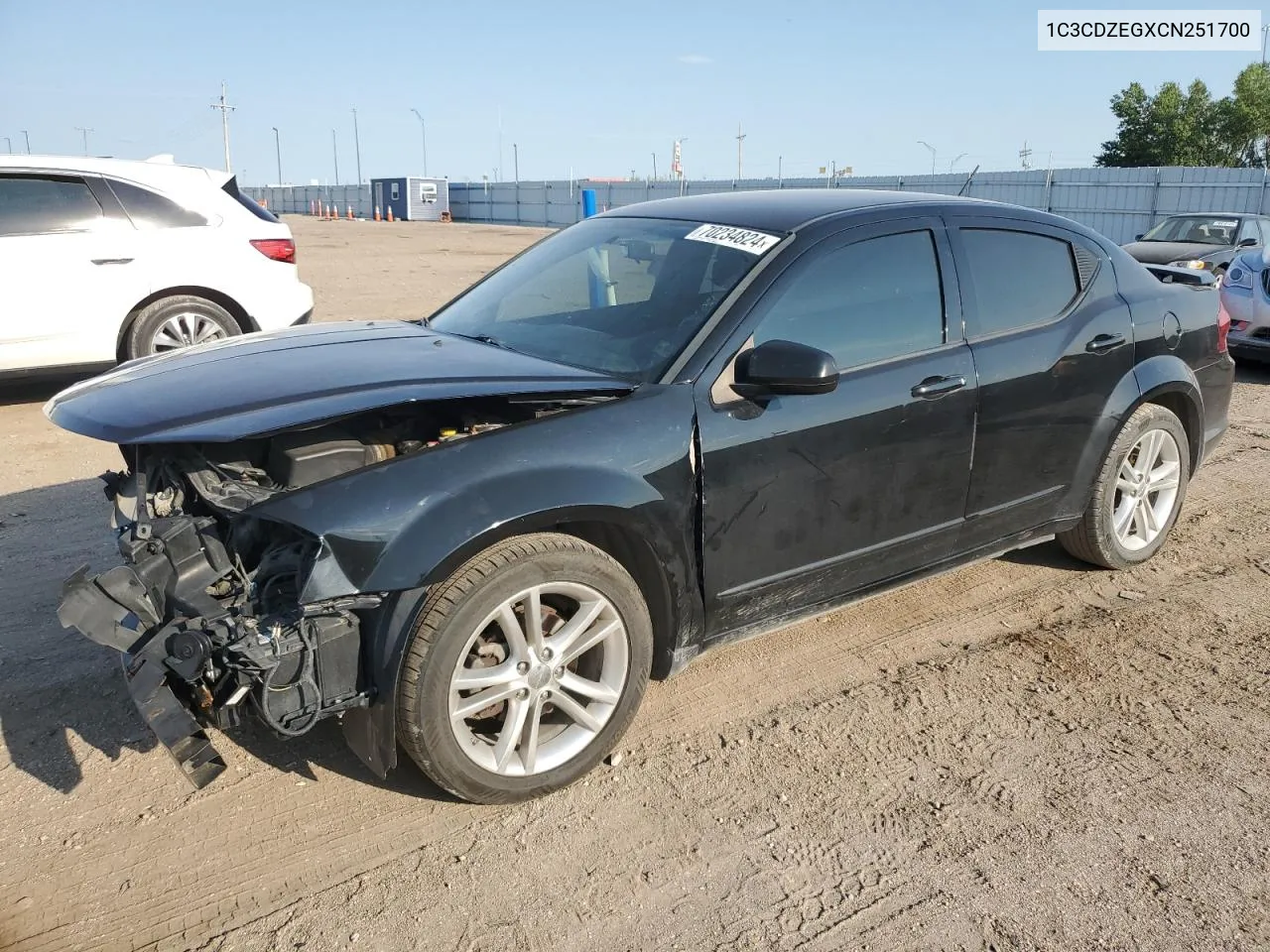 2012 Dodge Avenger Sxt VIN: 1C3CDZEGXCN251700 Lot: 70234824