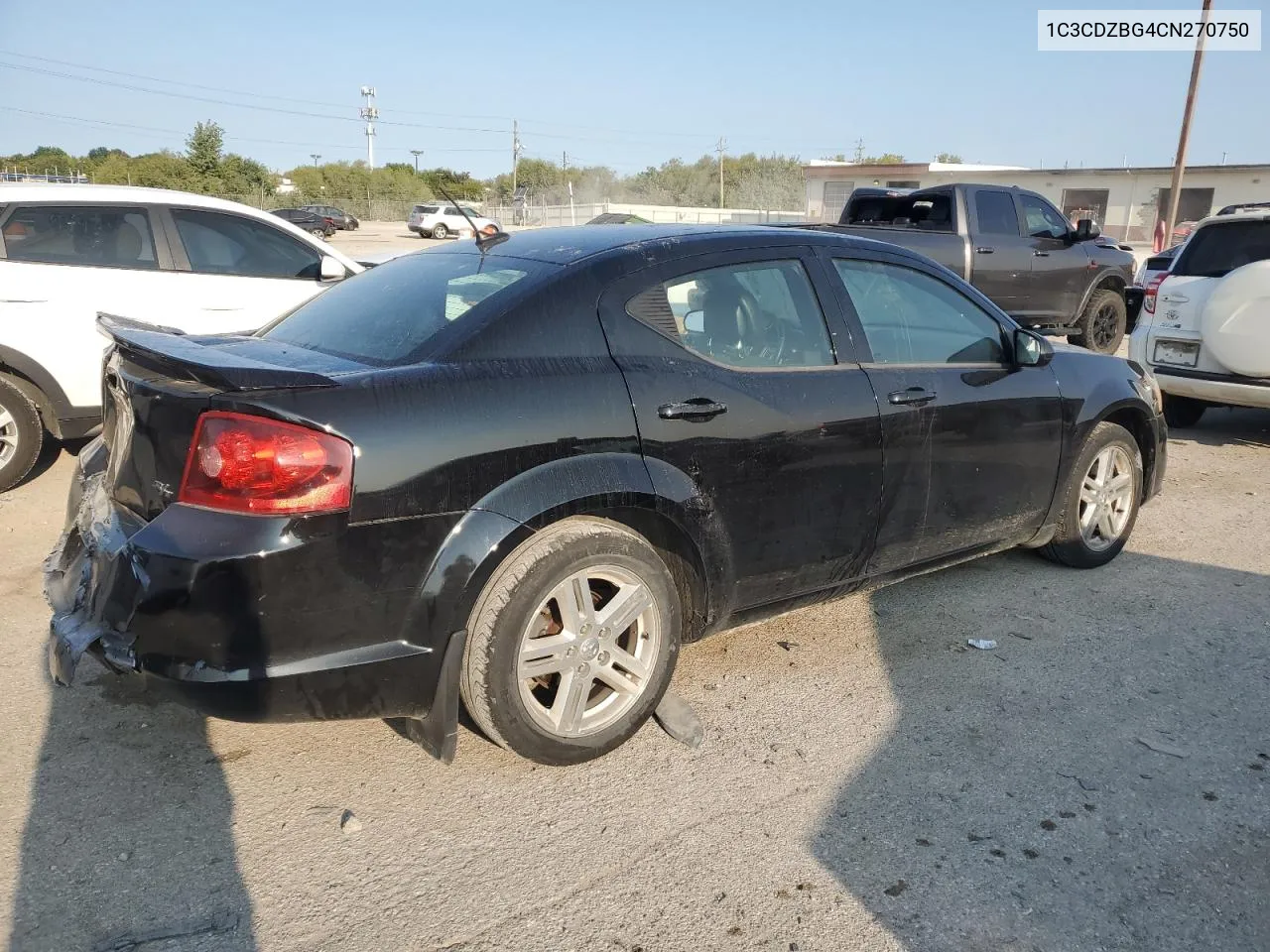 2012 Dodge Avenger R/T VIN: 1C3CDZBG4CN270750 Lot: 70684014