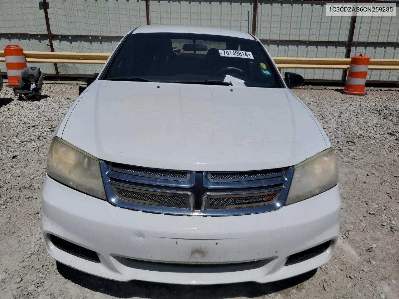 2012 Dodge Avenger Se VIN: 1C3CDZAB6CN259285 Lot: 70749814