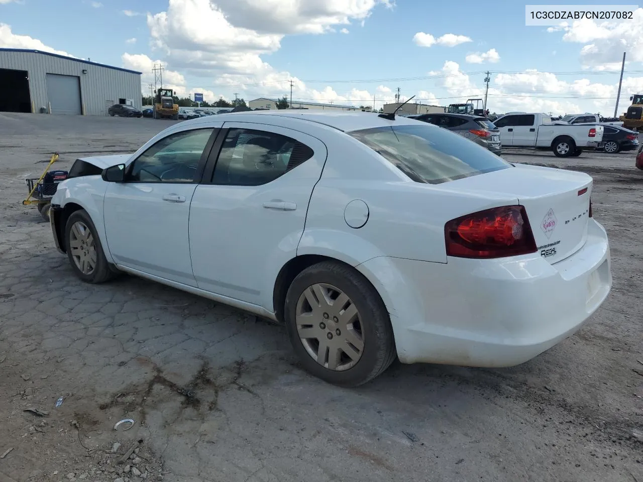 2012 Dodge Avenger Se VIN: 1C3CDZAB7CN207082 Lot: 70833824