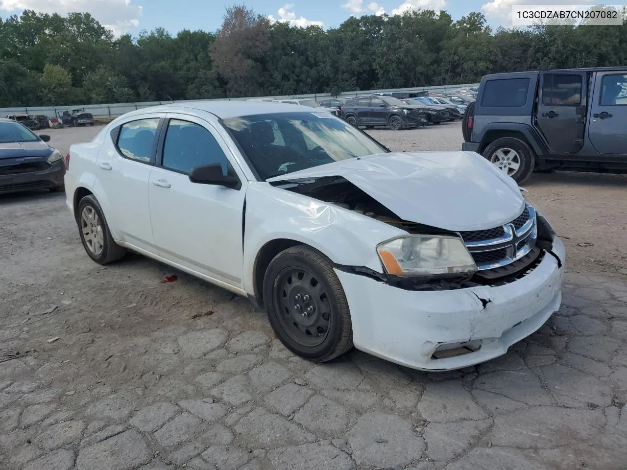 2012 Dodge Avenger Se VIN: 1C3CDZAB7CN207082 Lot: 70833824