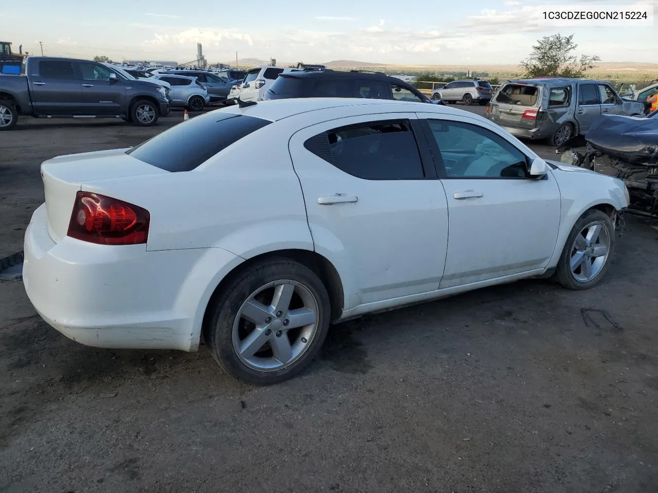 2012 Dodge Avenger Sxt VIN: 1C3CDZEG0CN215224 Lot: 71307984