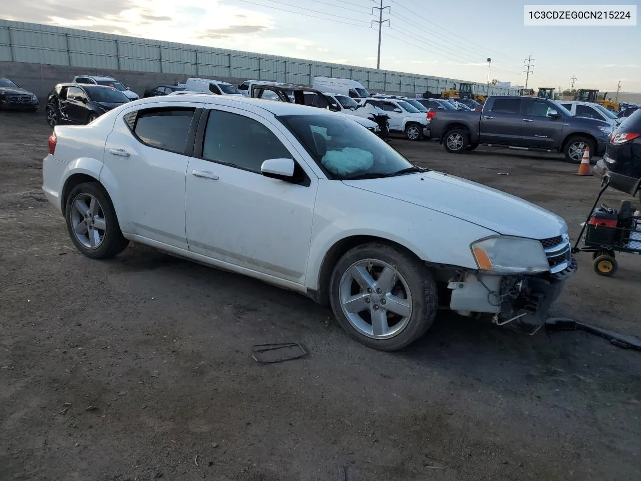 2012 Dodge Avenger Sxt VIN: 1C3CDZEG0CN215224 Lot: 71307984