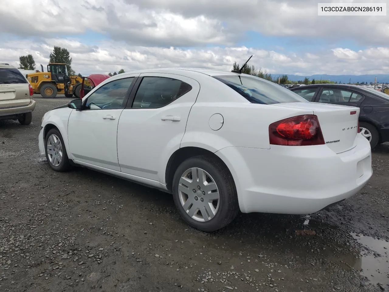 2012 Dodge Avenger Se VIN: 1C3CDZAB0CN286191 Lot: 71825044