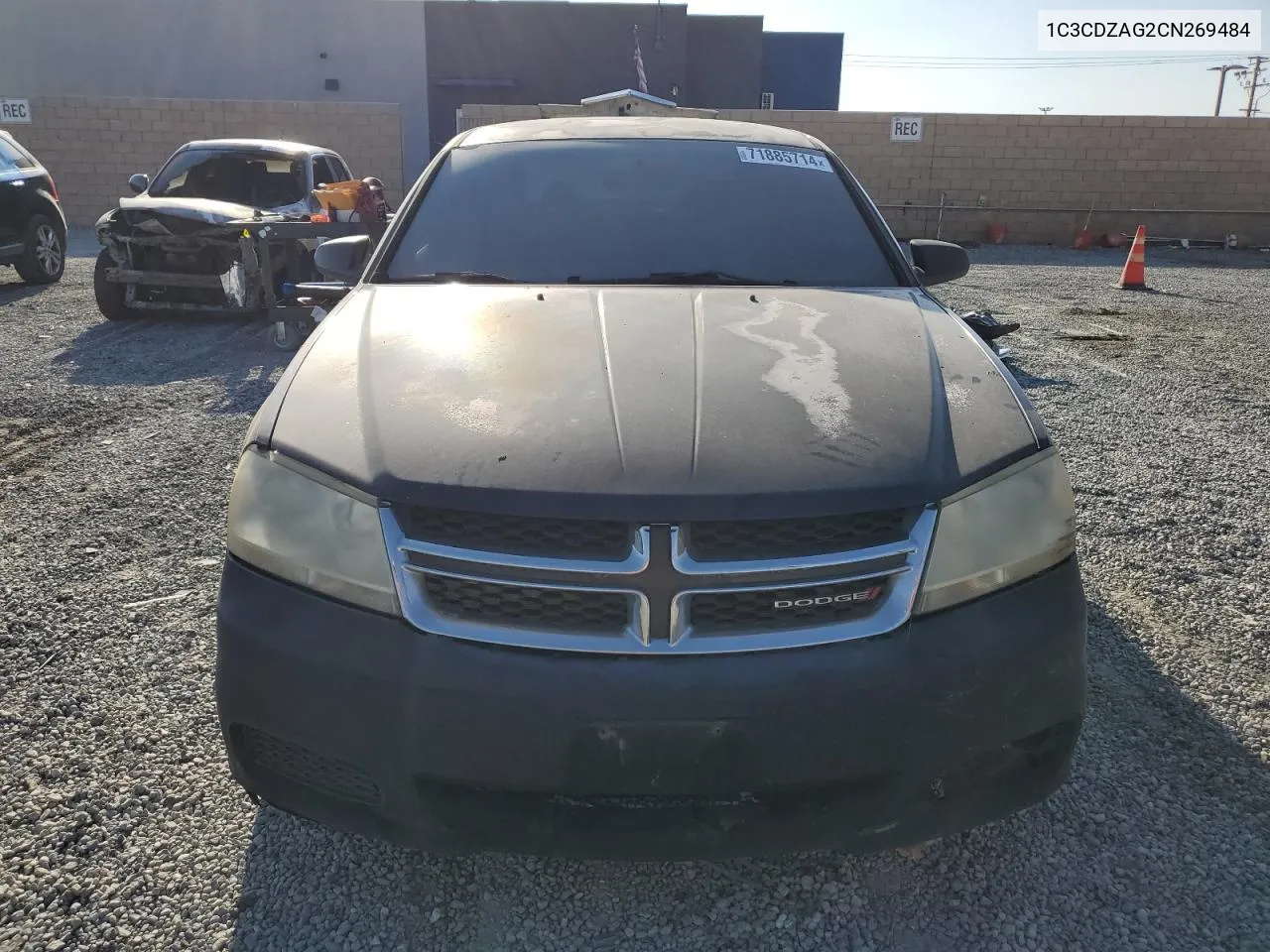 2012 Dodge Avenger Se VIN: 1C3CDZAG2CN269484 Lot: 71885714