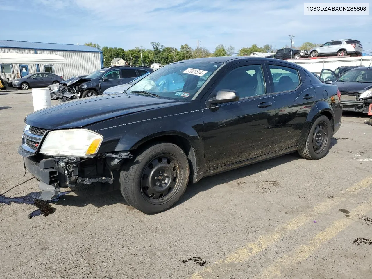 2012 Dodge Avenger Se VIN: 1C3CDZABXCN285808 Lot: 72001624