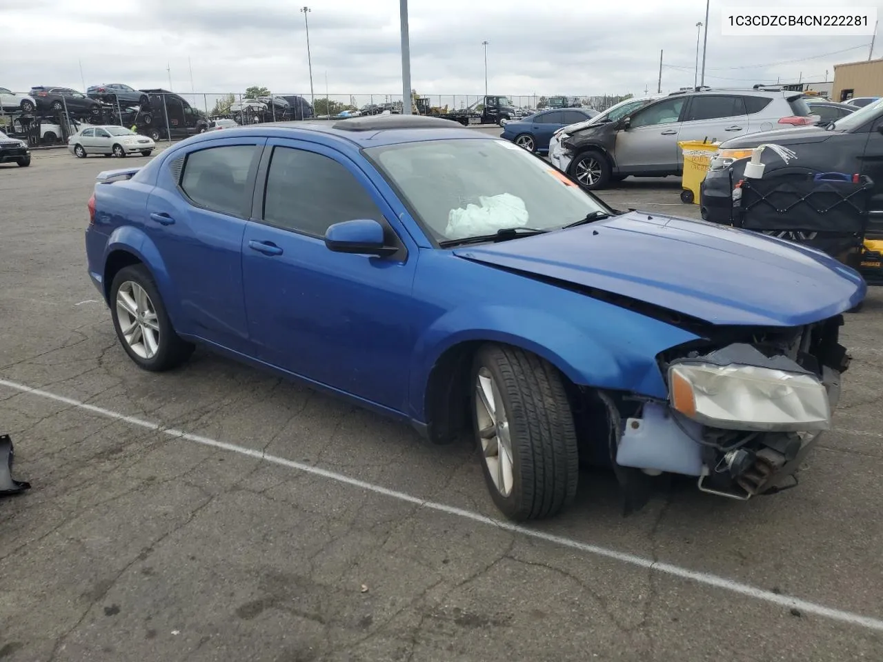 2012 Dodge Avenger Sxt VIN: 1C3CDZCB4CN222281 Lot: 72245164