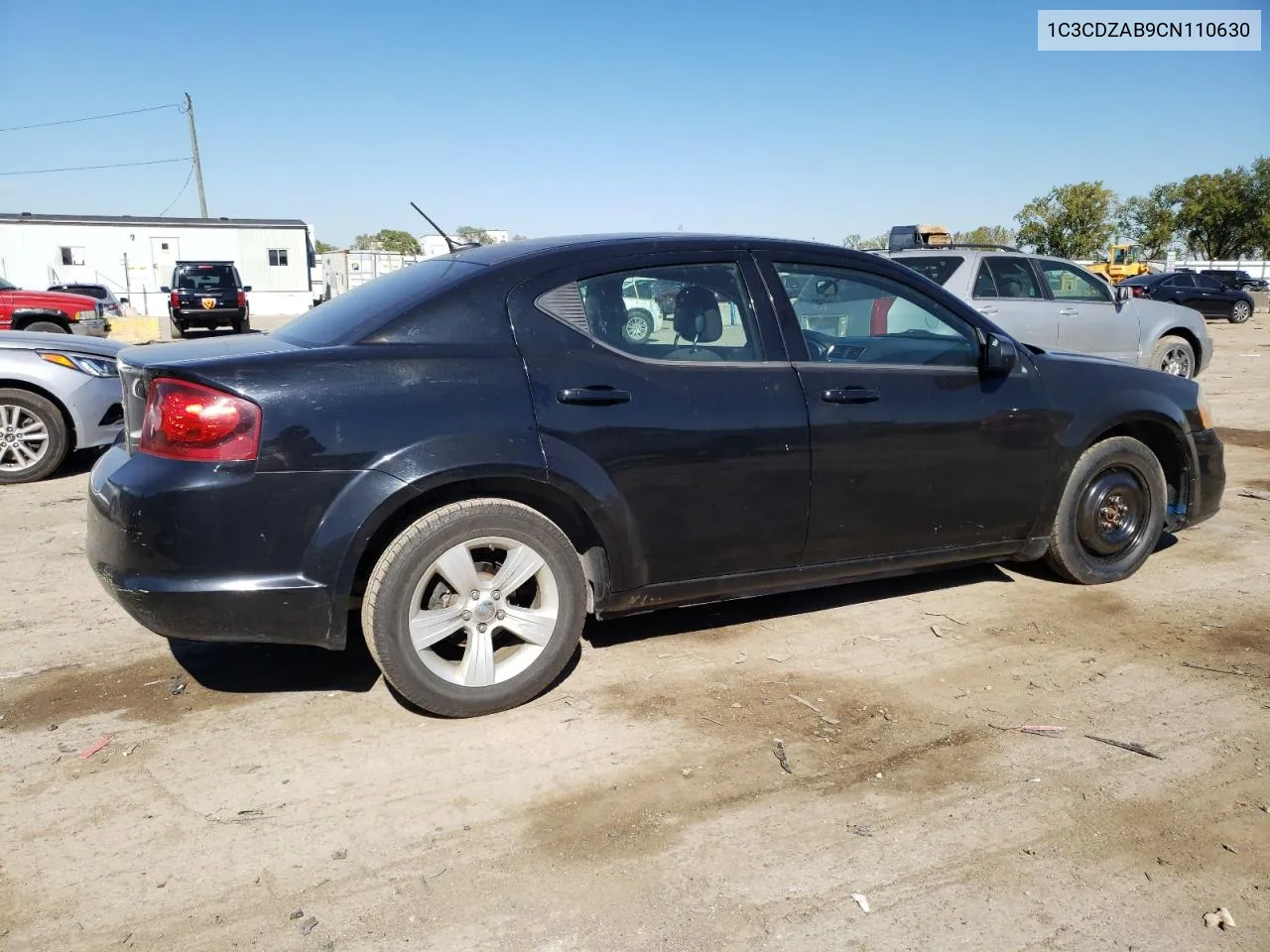 2012 Dodge Avenger Se VIN: 1C3CDZAB9CN110630 Lot: 72265414