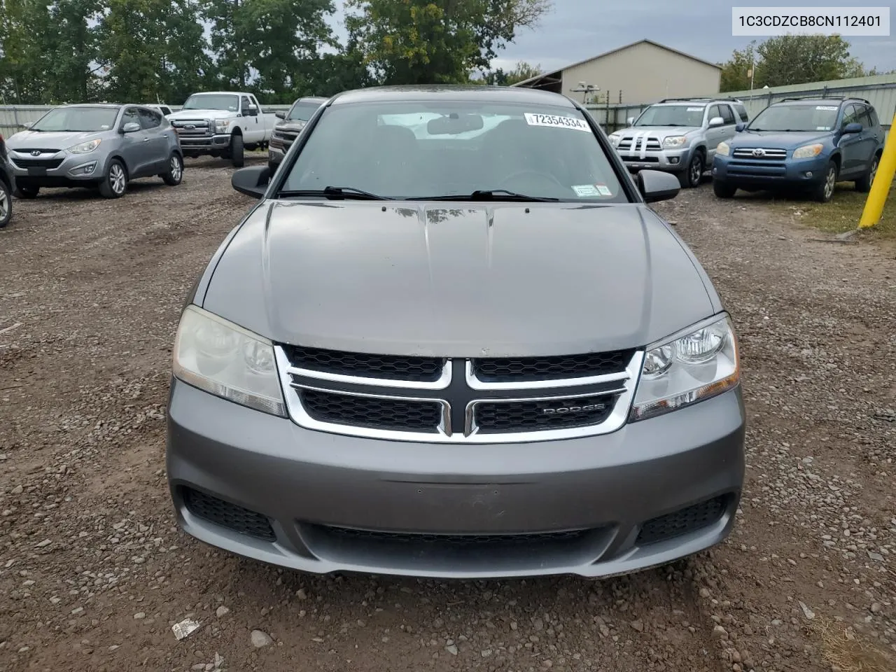 2012 Dodge Avenger Sxt VIN: 1C3CDZCB8CN112401 Lot: 72354334