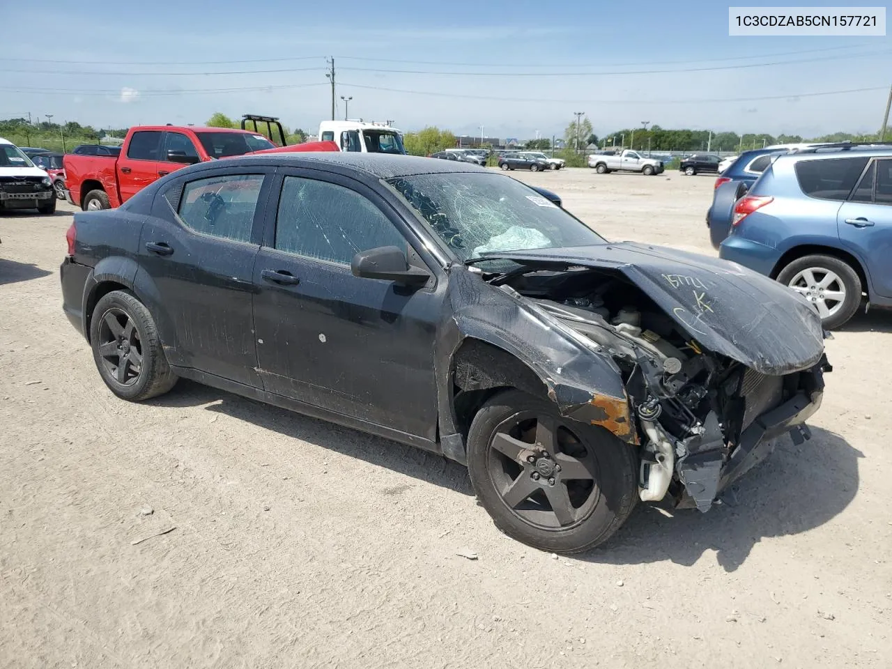 2012 Dodge Avenger Se VIN: 1C3CDZAB5CN157721 Lot: 72366004