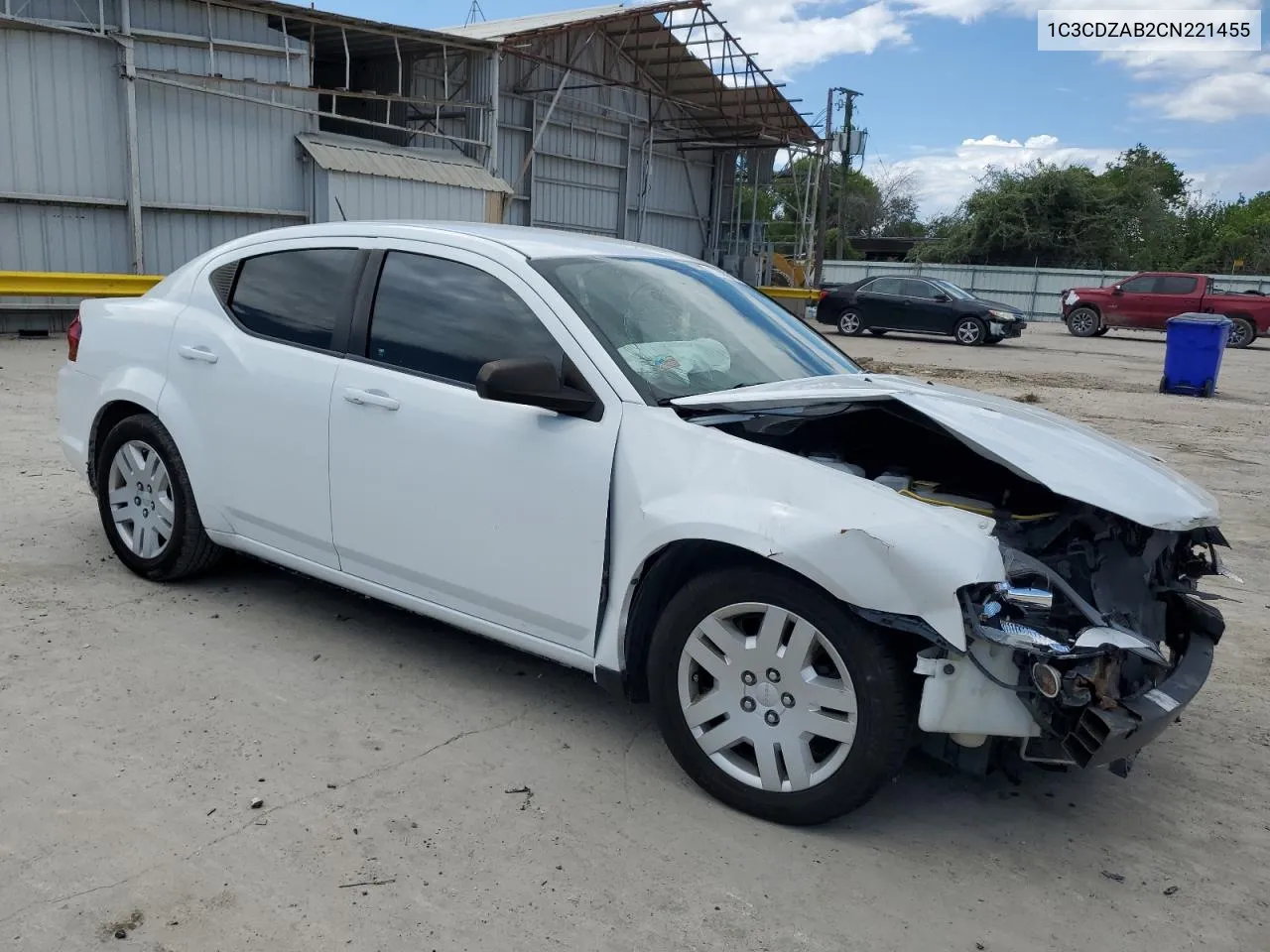 2012 Dodge Avenger Se VIN: 1C3CDZAB2CN221455 Lot: 72682524