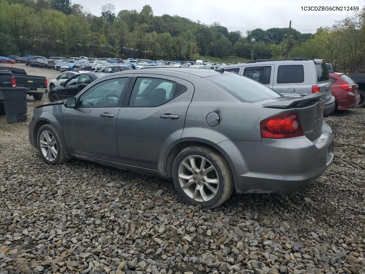 2012 Dodge Avenger R/T VIN: 1C3CDZBG6CN212459 Lot: 72697634