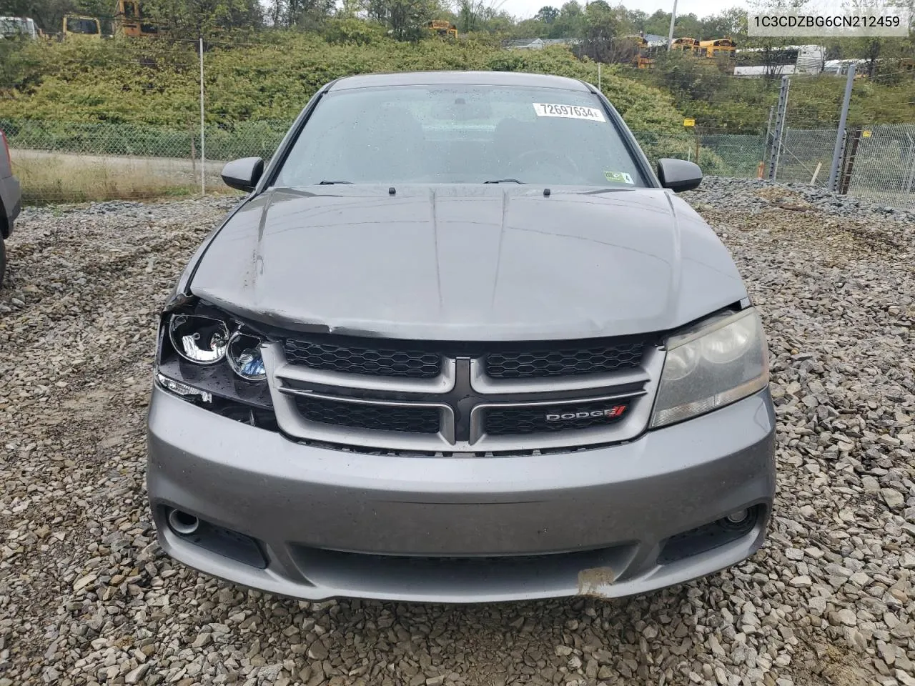 2012 Dodge Avenger R/T VIN: 1C3CDZBG6CN212459 Lot: 72697634