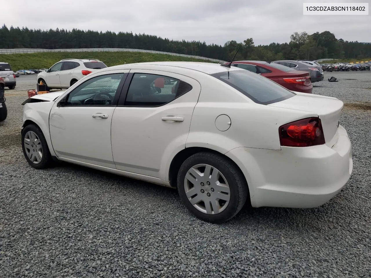 2012 Dodge Avenger Se VIN: 1C3CDZAB3CN118402 Lot: 72797284