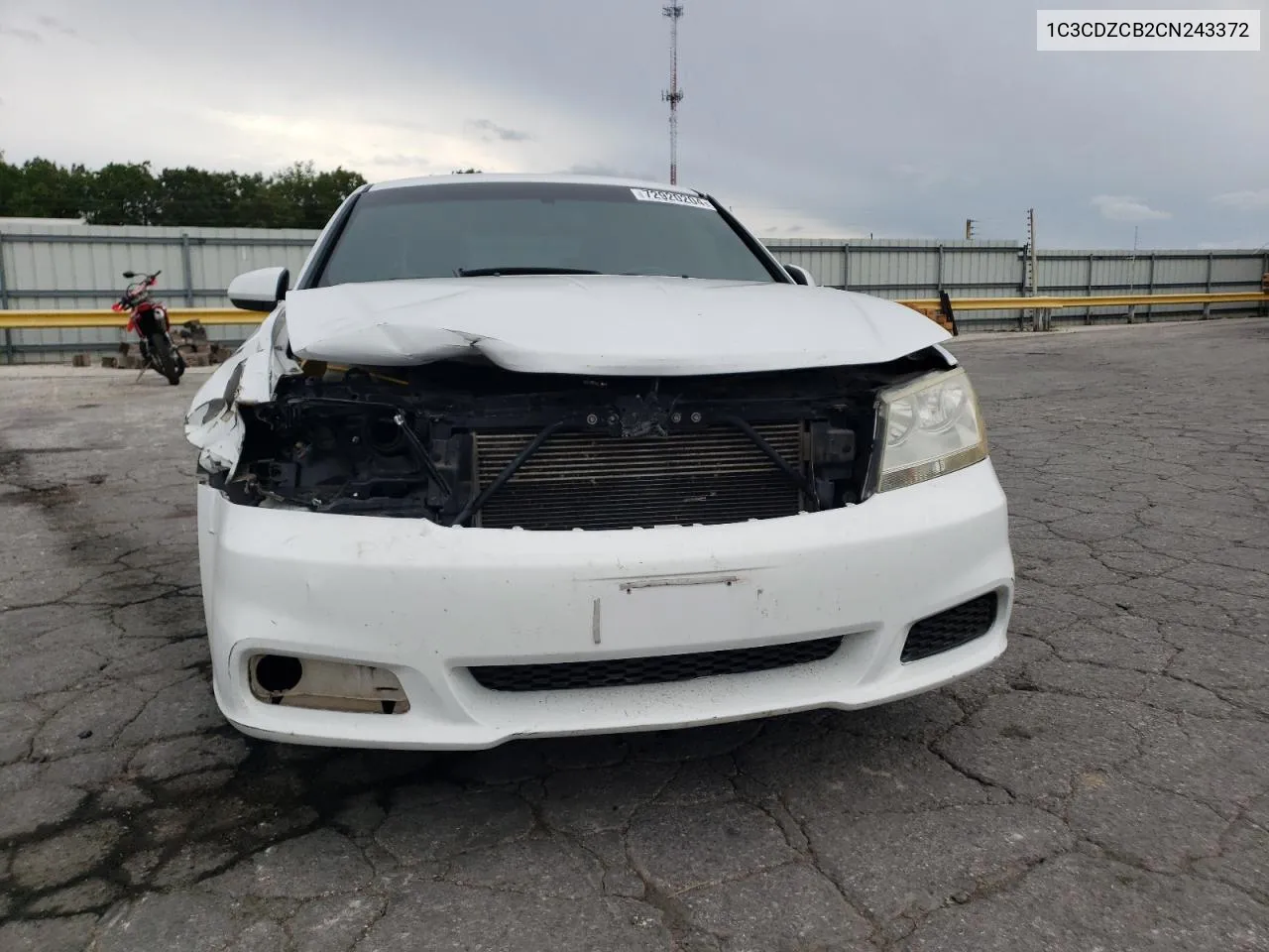 2012 Dodge Avenger Sxt VIN: 1C3CDZCB2CN243372 Lot: 72920204