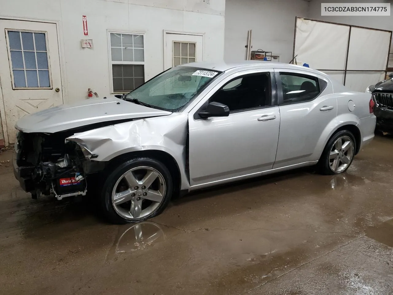 2012 Dodge Avenger Se VIN: 1C3CDZAB3CN174775 Lot: 73113724