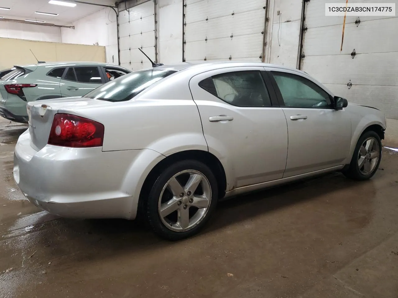 2012 Dodge Avenger Se VIN: 1C3CDZAB3CN174775 Lot: 73113724