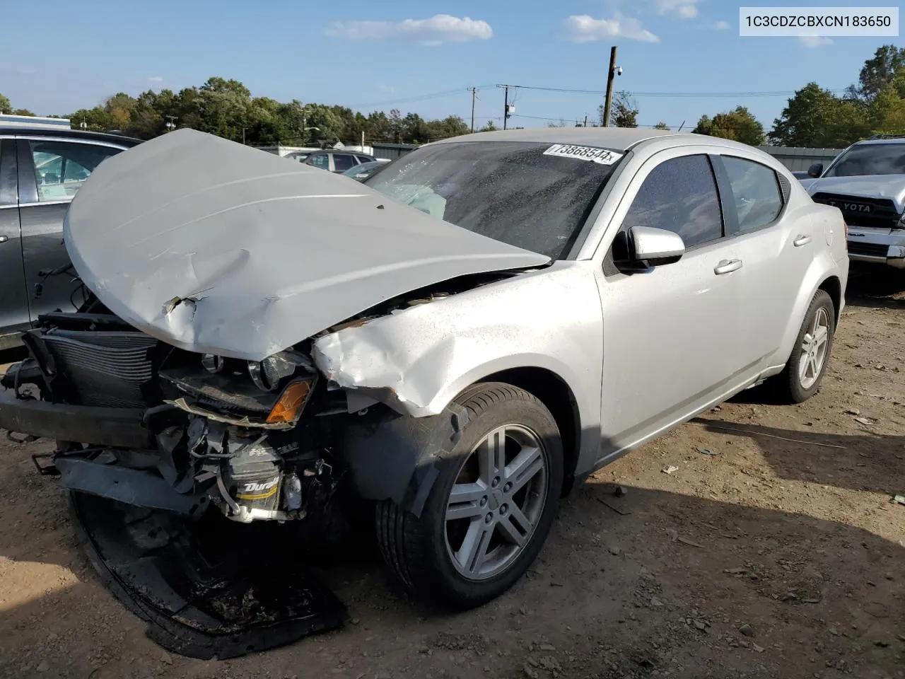 2012 Dodge Avenger Sxt VIN: 1C3CDZCBXCN183650 Lot: 73868544