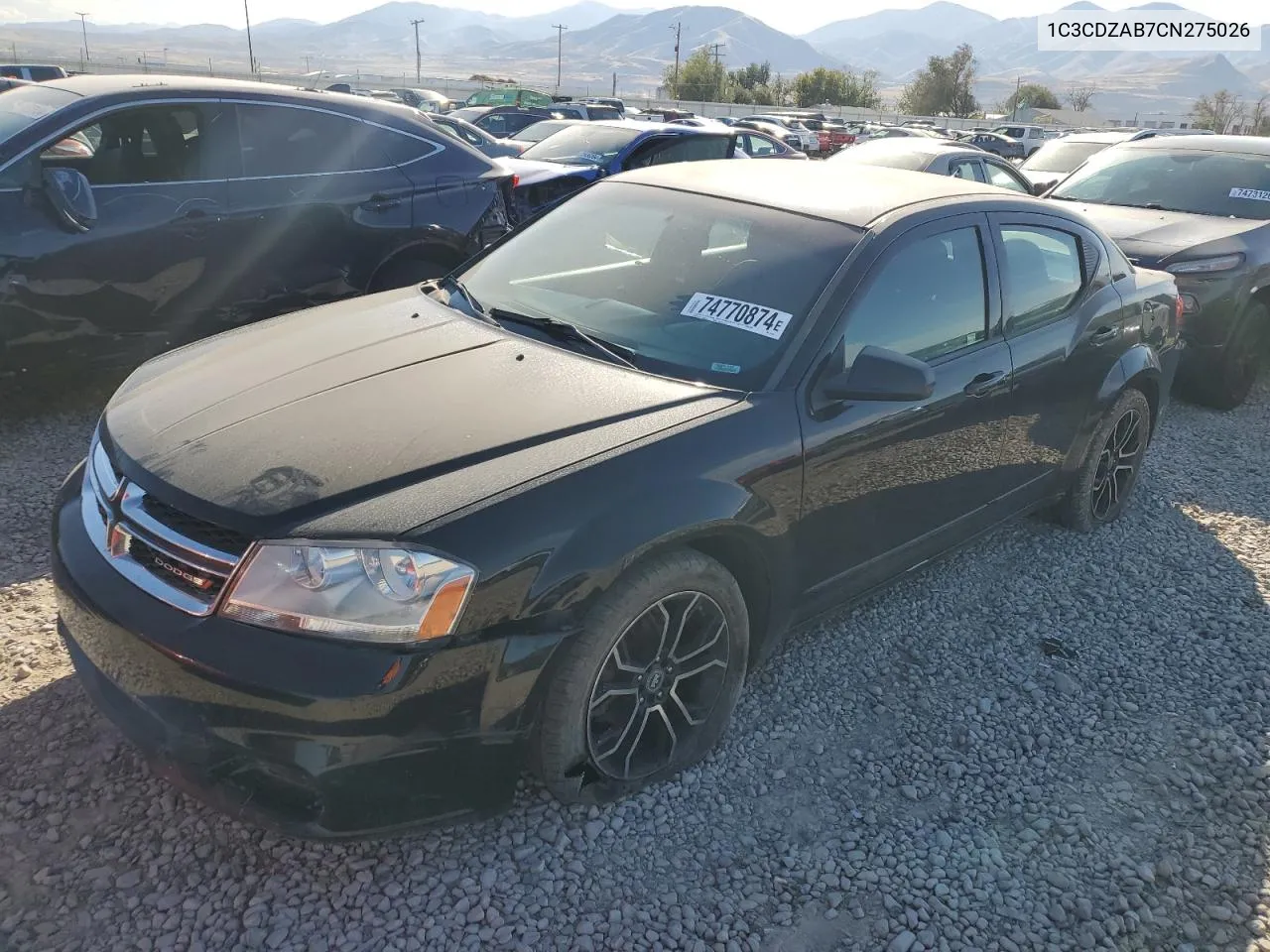 2012 Dodge Avenger Se VIN: 1C3CDZAB7CN275026 Lot: 74770874