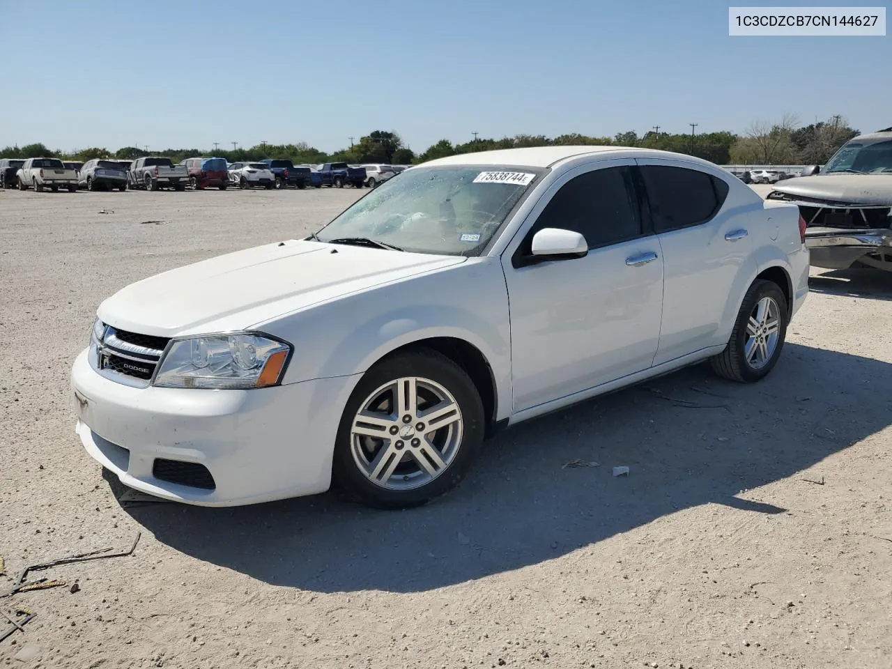 2012 Dodge Avenger Sxt VIN: 1C3CDZCB7CN144627 Lot: 75838744