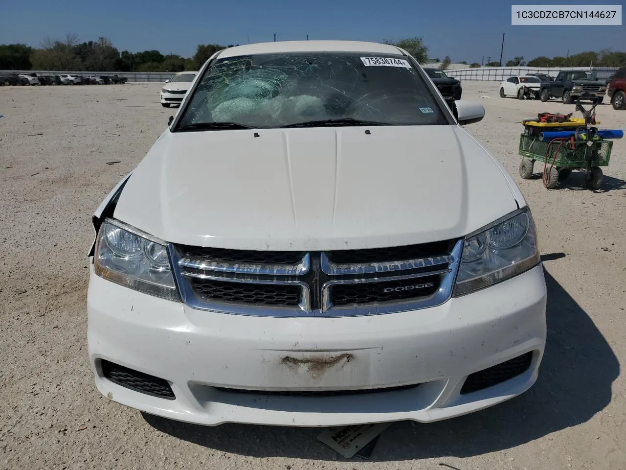 2012 Dodge Avenger Sxt VIN: 1C3CDZCB7CN144627 Lot: 75838744