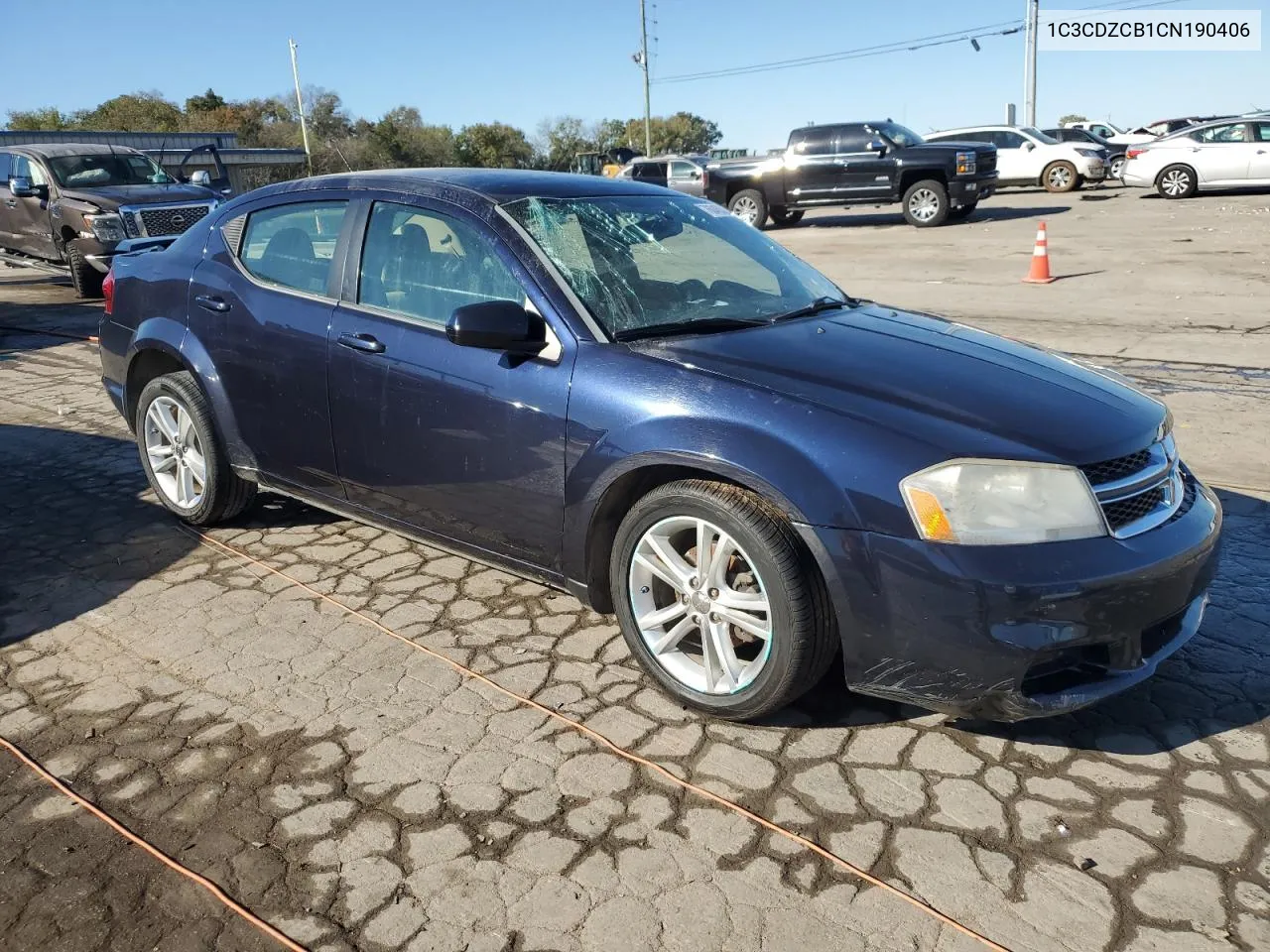 2012 Dodge Avenger Sxt VIN: 1C3CDZCB1CN190406 Lot: 76045524