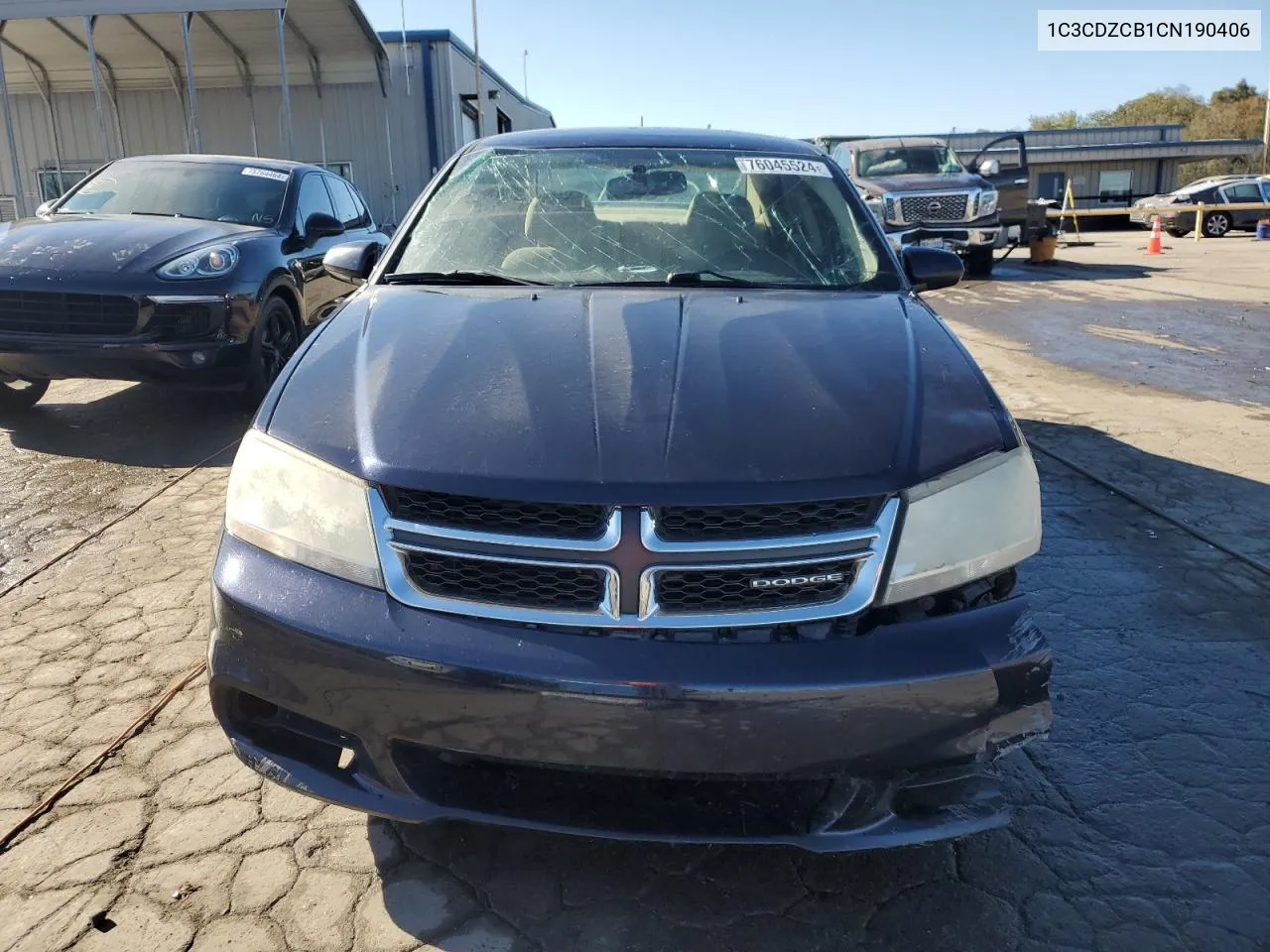 2012 Dodge Avenger Sxt VIN: 1C3CDZCB1CN190406 Lot: 76045524