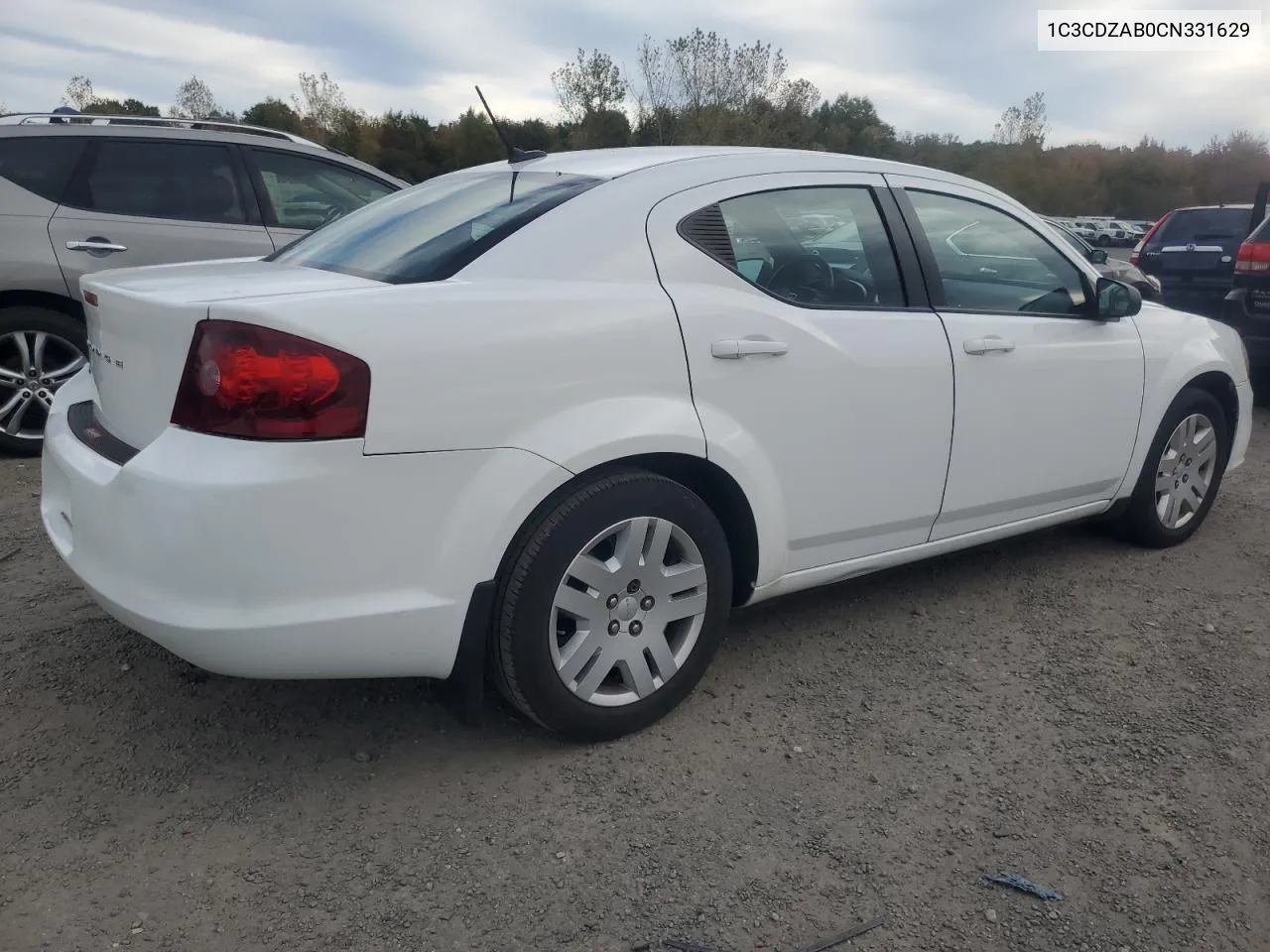 1C3CDZAB0CN331629 2012 Dodge Avenger Se