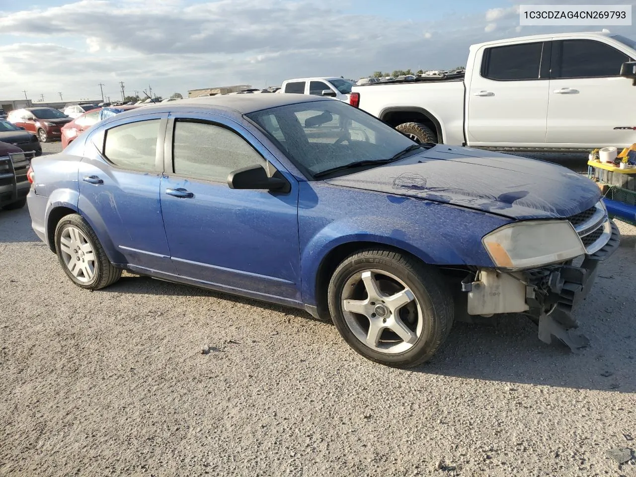 2012 Dodge Avenger Se VIN: 1C3CDZAG4CN269793 Lot: 77174544