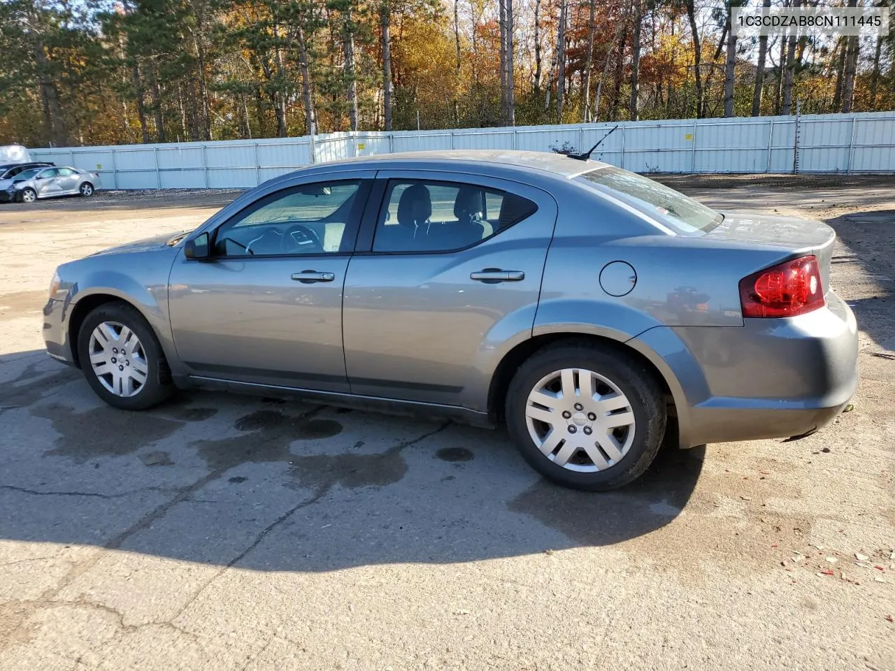 2012 Dodge Avenger Se VIN: 1C3CDZAB8CN111445 Lot: 77334114