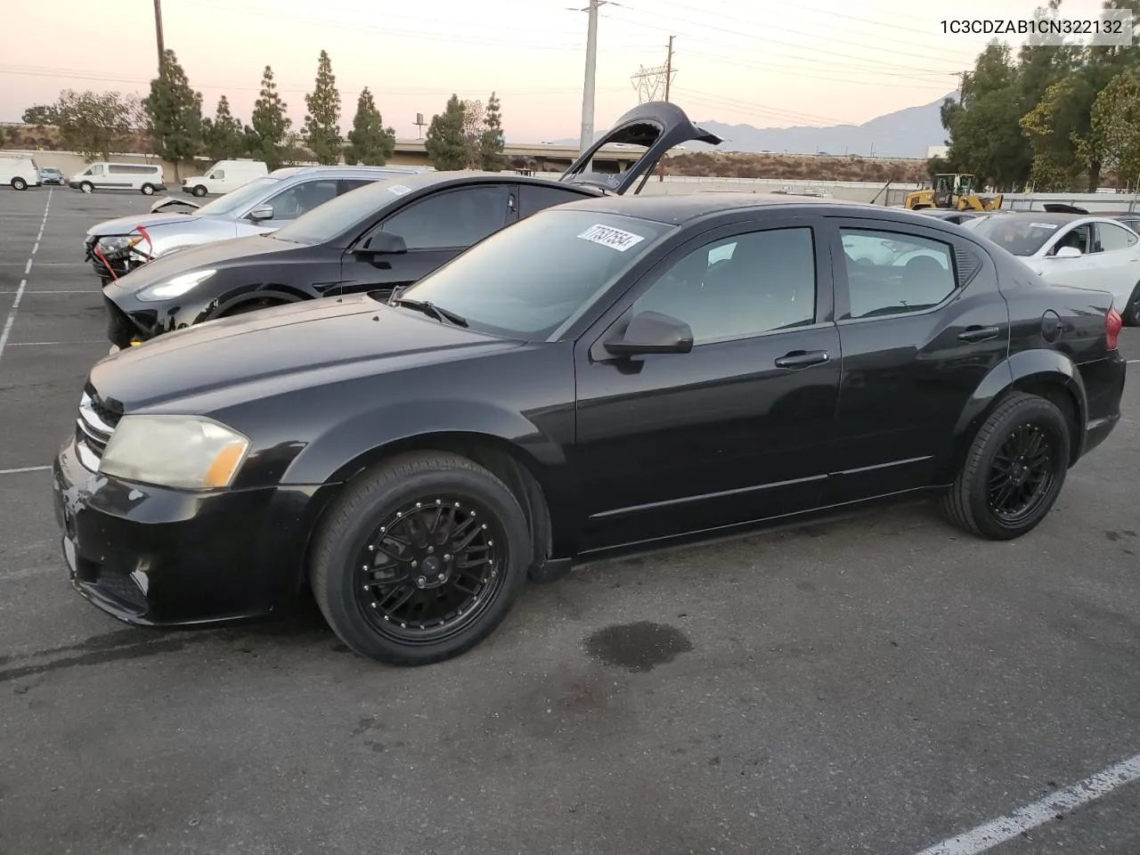 2012 Dodge Avenger Se VIN: 1C3CDZAB1CN322132 Lot: 77537554