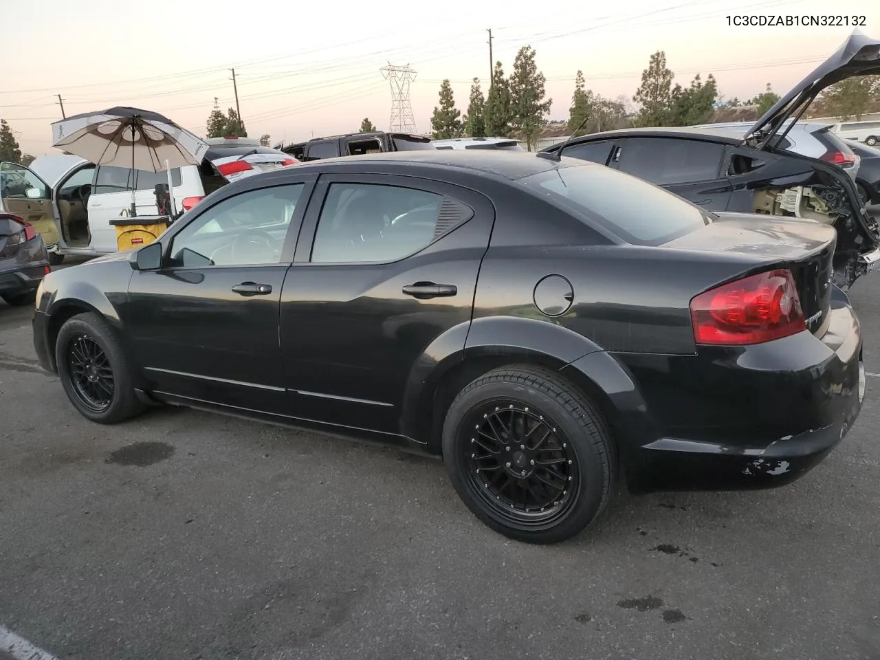 2012 Dodge Avenger Se VIN: 1C3CDZAB1CN322132 Lot: 77537554