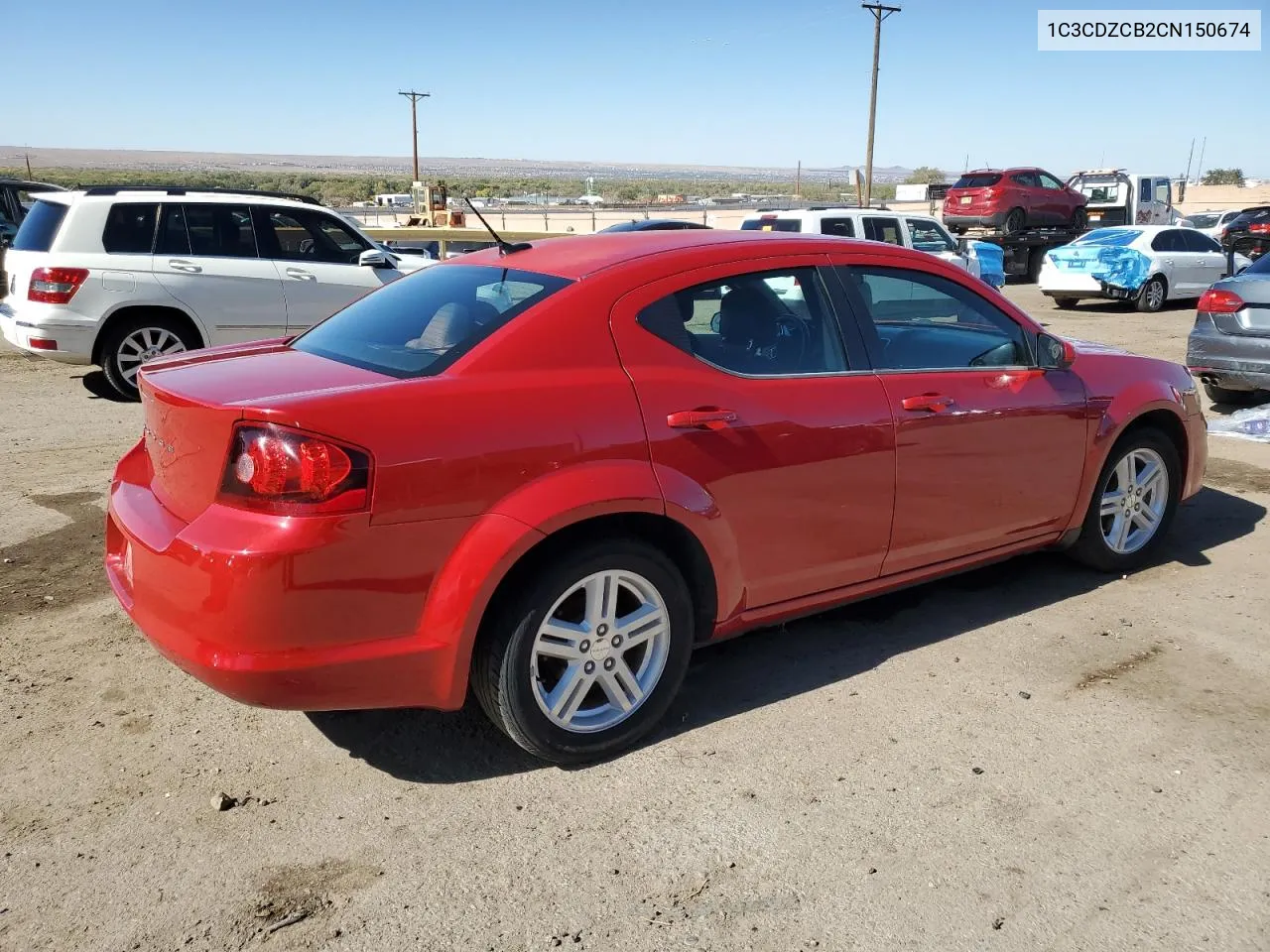 2012 Dodge Avenger Sxt VIN: 1C3CDZCB2CN150674 Lot: 77640134