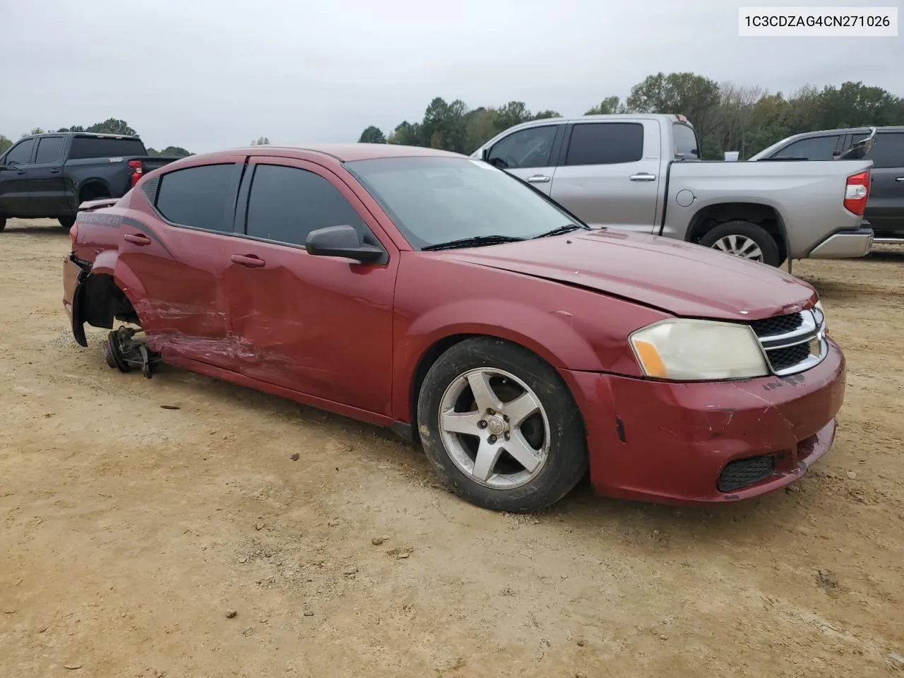 2012 Dodge Avenger Se VIN: 1C3CDZAG4CN271026 Lot: 79012574