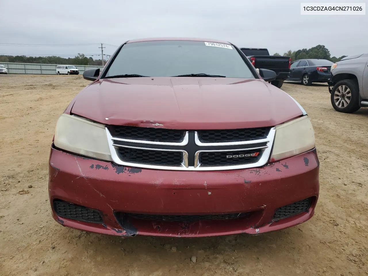 2012 Dodge Avenger Se VIN: 1C3CDZAG4CN271026 Lot: 79012574