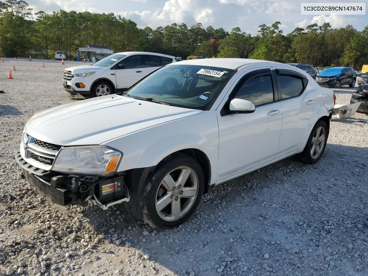 2012 Dodge Avenger Sxt VIN: 1C3CDZCB9CN147674 Lot: 79963154