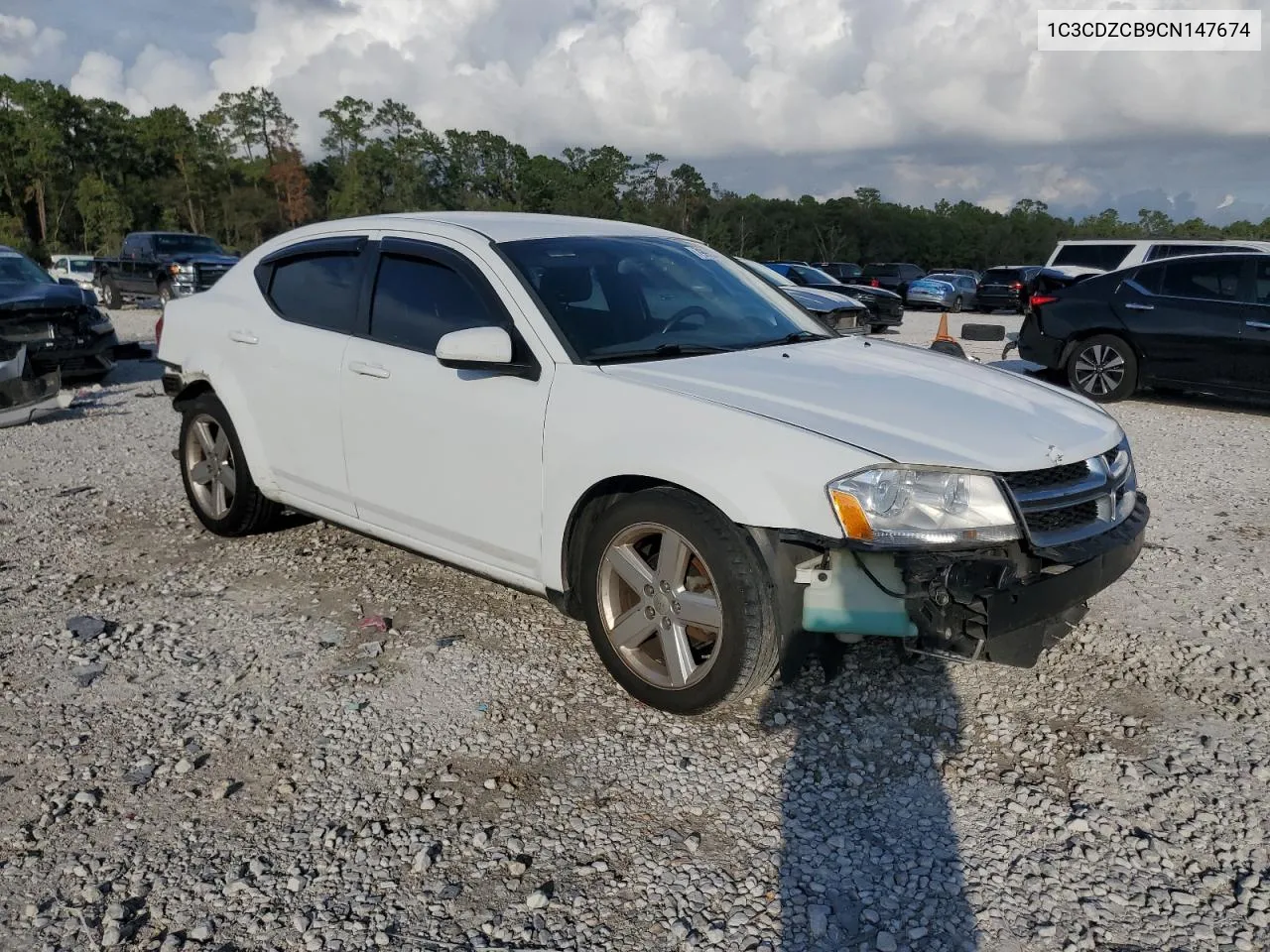 2012 Dodge Avenger Sxt VIN: 1C3CDZCB9CN147674 Lot: 79963154