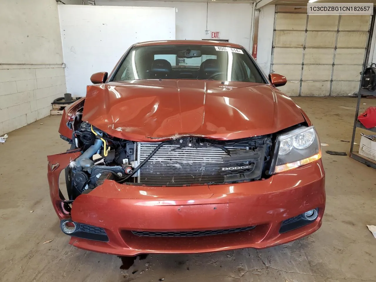 2012 Dodge Avenger R/T VIN: 1C3CDZBG1CN182657 Lot: 80027614