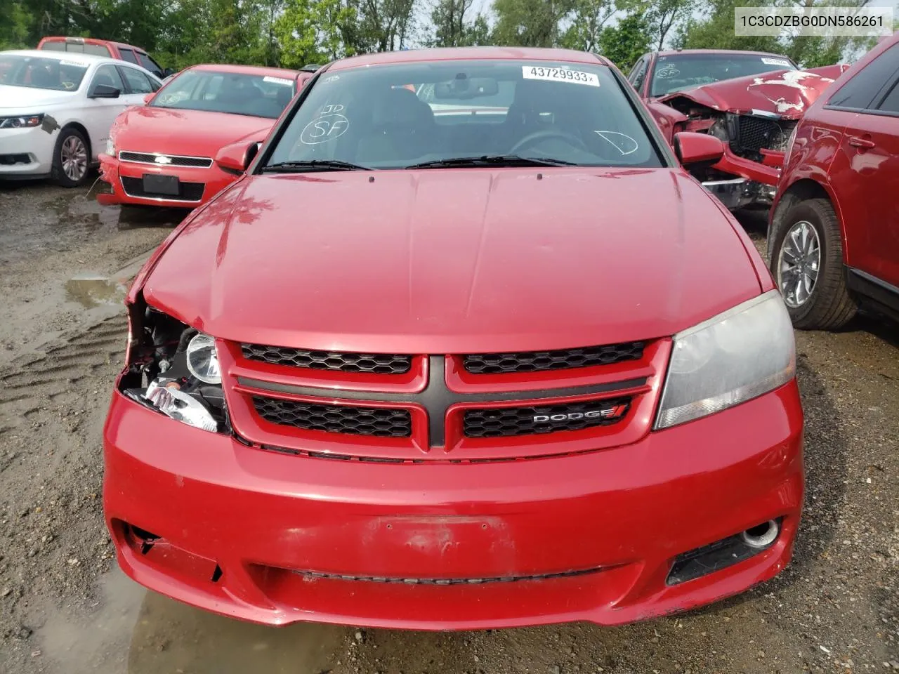 2013 Dodge Avenger R/T VIN: 1C3CDZBG0DN586261 Lot: 43729933