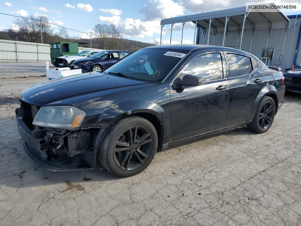 2013 Dodge Avenger Se VIN: 1C3CDZAG0DN748598 Lot: 44355094