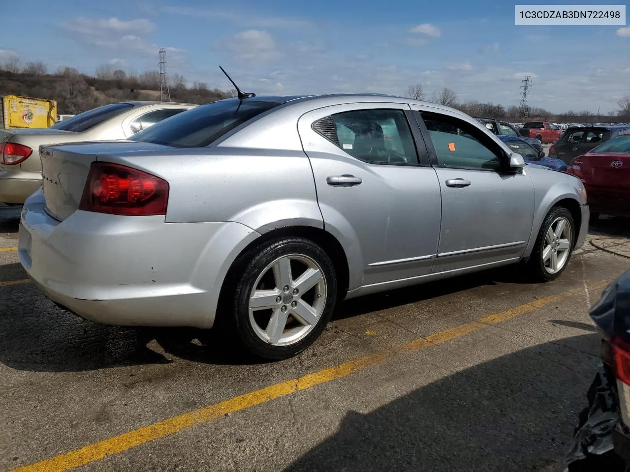 2013 Dodge Avenger Se VIN: 1C3CDZAB3DN722498 Lot: 47908314