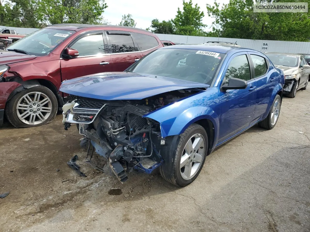 2013 Dodge Avenger Se VIN: 1C3CDZAB5DN610494 Lot: 53299344